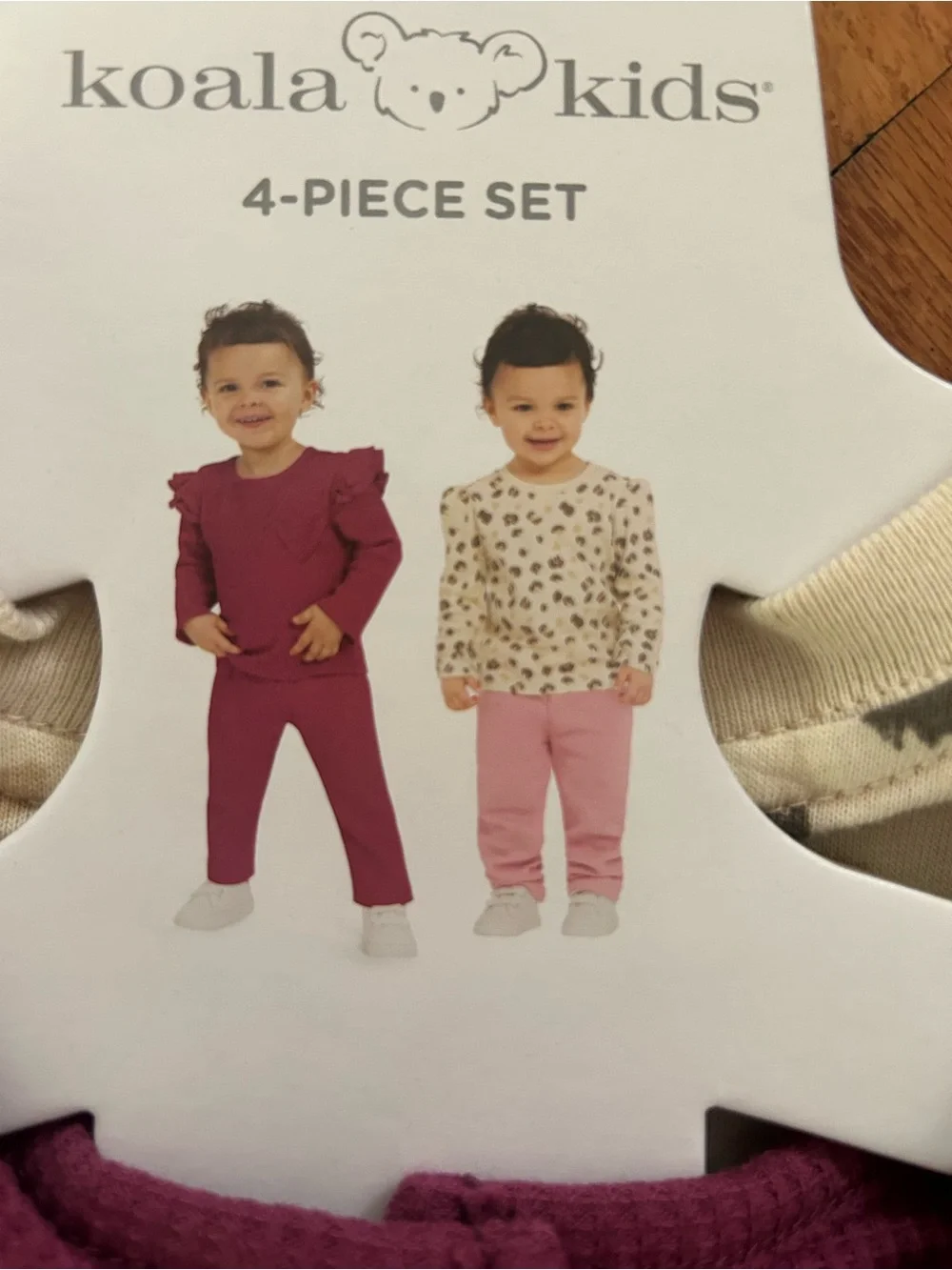 Koala Kids 4-piece Set Purple violet Rose Baby Girl 12 Months NWT